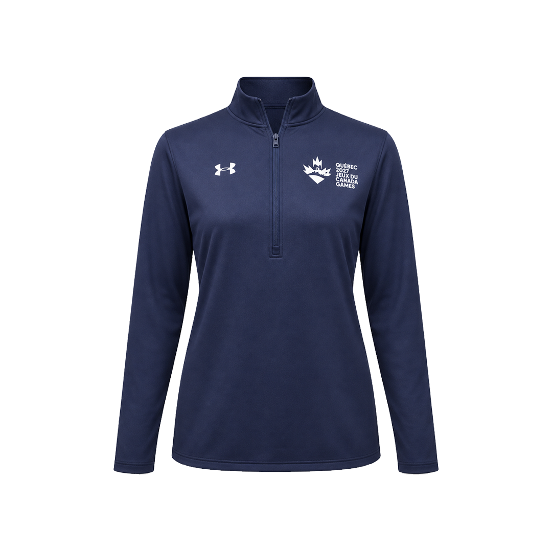 27CG UA Chandail à manches longues 1/4 zip pour femmes
